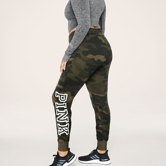 PINK Victoria's Secret Pants - Victoria’s Secret PINK Big Logo Everyday Lounge Skinny Joggers In Carbide Camo